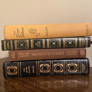 Set of 4 VINTAGE Decor Books Borgia Black Brown